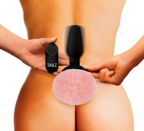 Tailz Pink Bunny Tail Vibrating Anal Plug