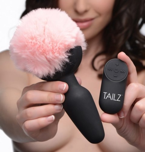 Tailz Pink Bunny Tail Vibrating Anal Plug