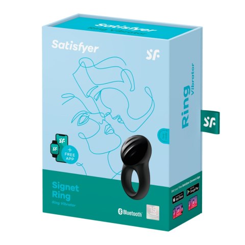 Wibrujący pierścień erekcyjny z aplikacją Satisfyer Signet Ring