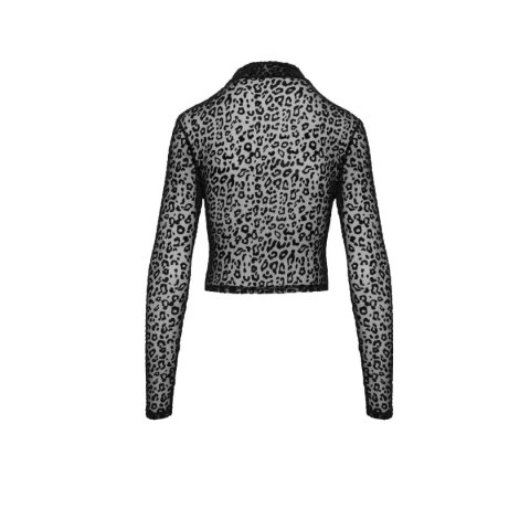 Noir Handmade F289 Leopard flock top with long sleeves L