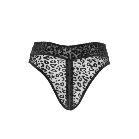 Noir Handmade F290 Panties of leopard flock with zipper L