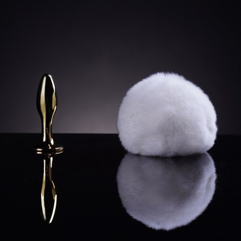 Upko Rabbit Fur Bunny Tail Small Butt Plug