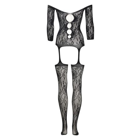 Le Désir Criss Cross Neck Bodystocking Black OS