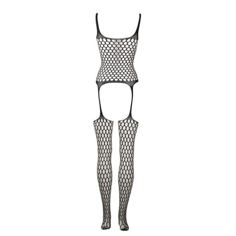 Le Désir Fence Suspender Bodystocking Black OS