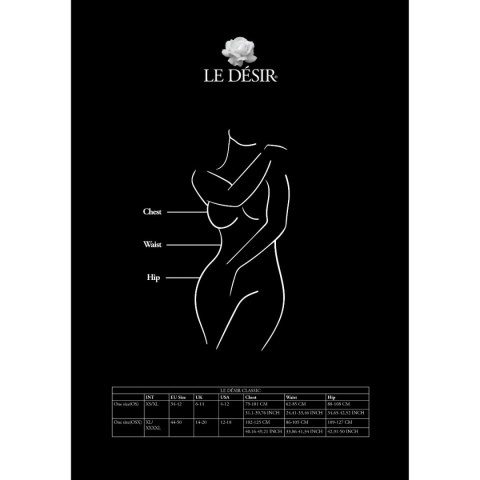 Le Désir Fence Suspender Bodystocking Black OS