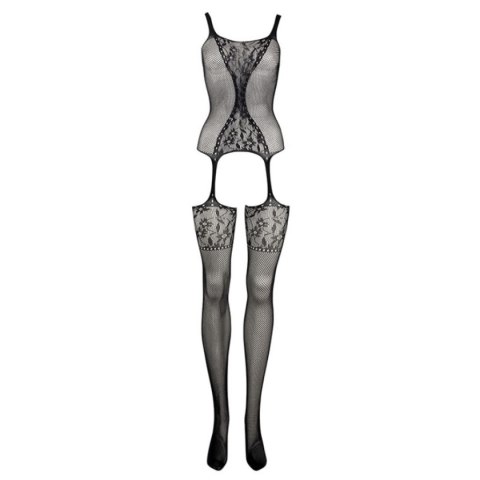 Le Désir Fishnet and Lace Bodystocking Black 022 OS