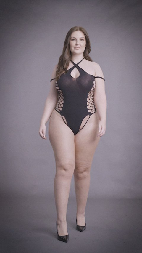 Le Désir Leda XIII - Body with Crossed Neckline Black OSX