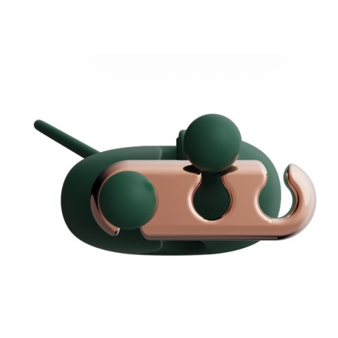 Qingnan No.2 Vibrating Nipple Clamps and Choker Set Green