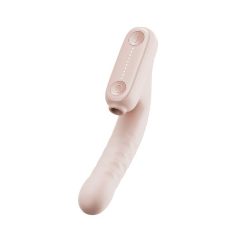 Qingnan No.7 Thrusting Vibrator with Suction Pink