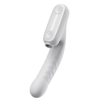 Qingnan No.7 Thrusting Vibrator with Suction White