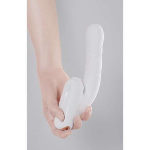 Qingnan No.7 Thrusting Vibrator with Suction White