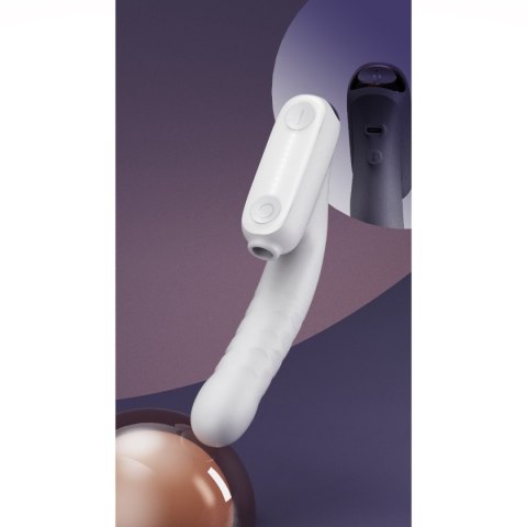 Qingnan No.7 Thrusting Vibrator with Suction White