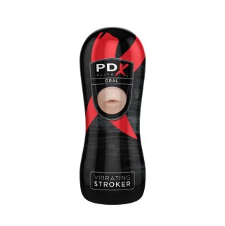 Masturbator Pipedream PDX Elite Vibrating Oral Stroker Light