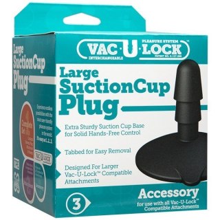 Doc Johnson Vac-U-Lock Black Suction Cup Plug - Large