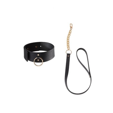 Bijoux Indiscrets - MAZE Wide Choker & Leash Black