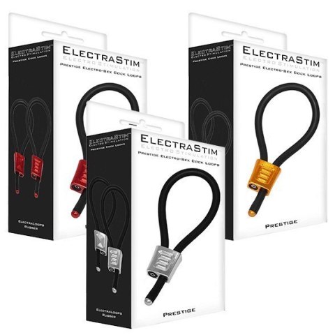 ElectraStim - Prestige Electraloops 2 x Regulowany Cockring (czerwony)