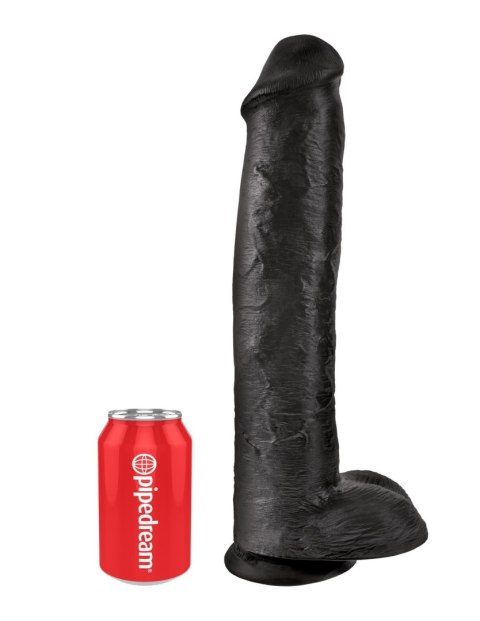 King Cock 15" Cock with Balls Black