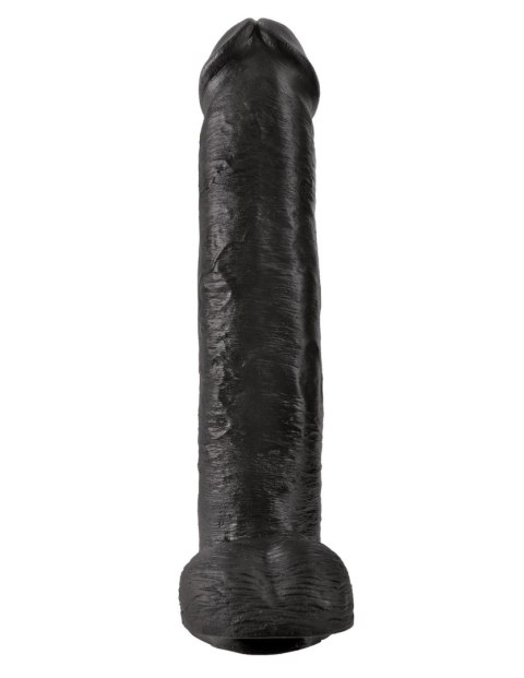 King Cock 15" Cock with Balls Black