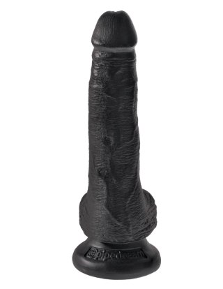 King Cock 6" Cock with Balls Black