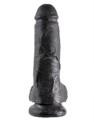 King Cock 8" Cock with Balls Black