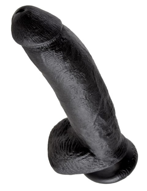 King Cock 9" Cock with Balls Black