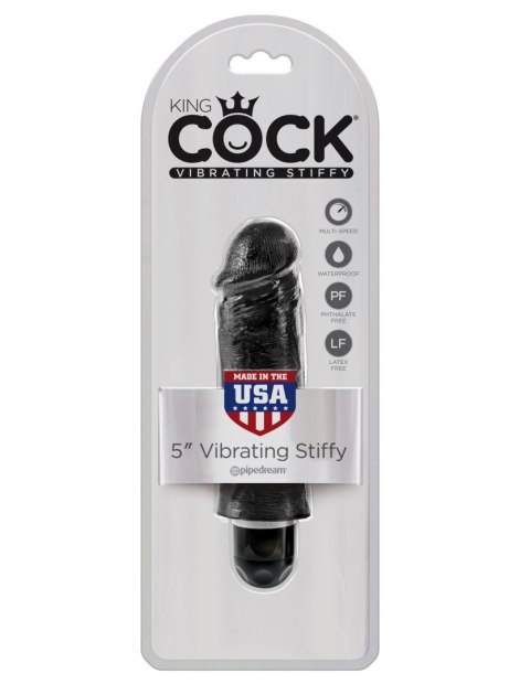 Kink Cock 5" Vibrating Stiffy Black