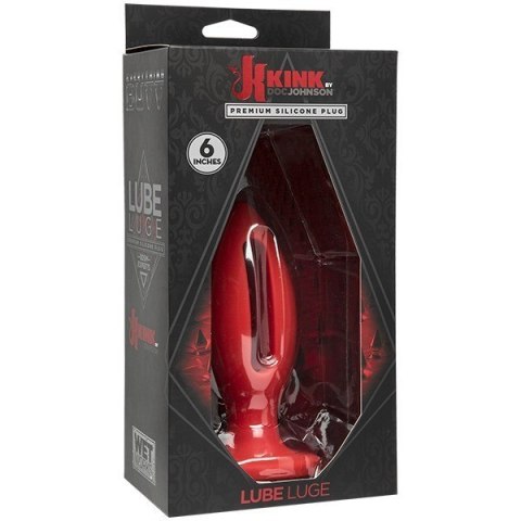 Kink Wet Works Lube Luge - Premium Silicone Plug 6" Red