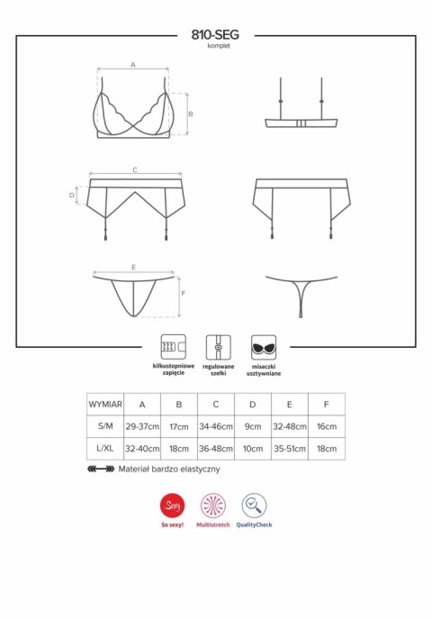 810-SEG komplet czarny L/XL