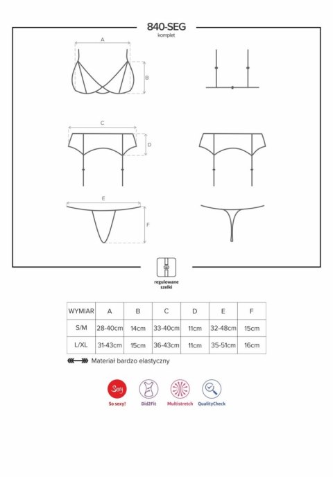 840-SEG-1 komplet 3częściowy L/XL