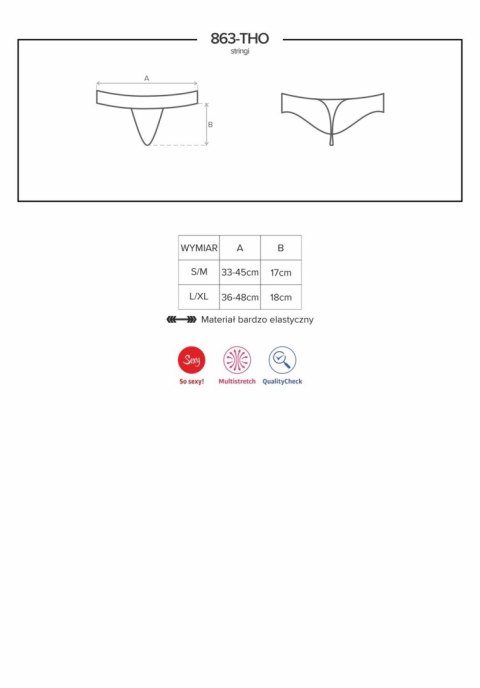 863-THO-3 stringi czerwone L/XL