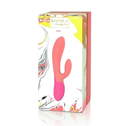 Rianne S ESSENTIALS - Xena Rabbit Vibrator Peach & Coral