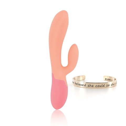 Rianne S ESSENTIALS - Xena Rabbit Vibrator Peach & Coral