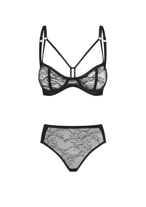 Petitenoir Set out of balconette bra and lace brief L