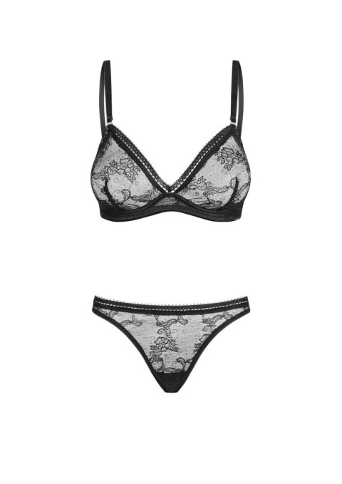 Petitenoir Set out of plunge underwired bra and thong L