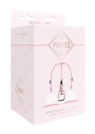 Shots Pumped Breast Pump Set Large Rose Gold