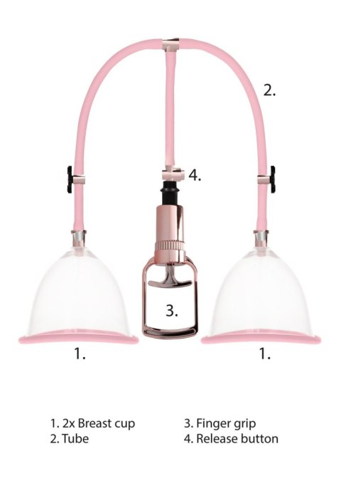 Shots Pumped Breast Pump Set Medium Rose Gold