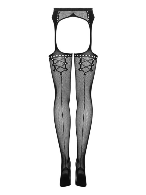 Garter stockings S314 czarne S/M/L