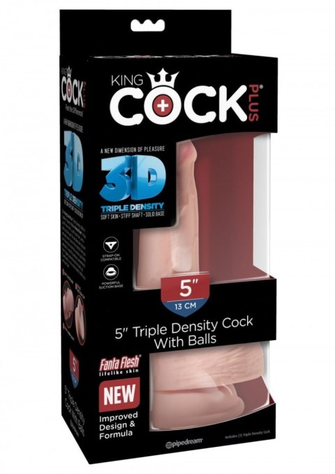 King Cock Plus 5" Triple Density Cock with Balls