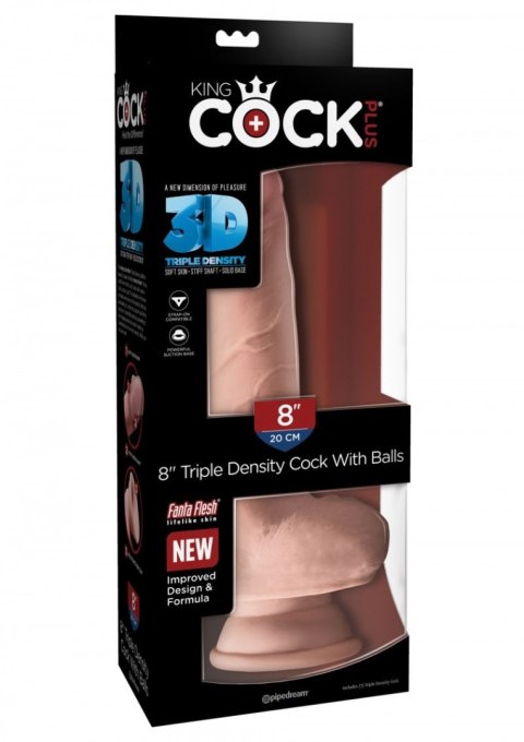 King Cock Plus 8" Triple Density Cock with Balls