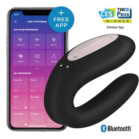 Satisfyer Double Joy Black incl. Bluetooth and App