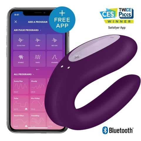 Satisfyer Double Joy Violet incl. Bluetooth and App